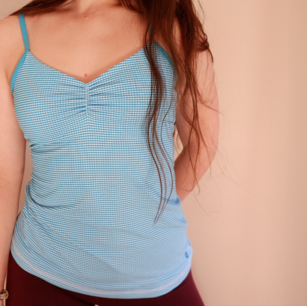💙Lululemon Blue Gingham Print Tank Top💙